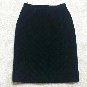 Vintage Valentino Velvet Skirt Quilted